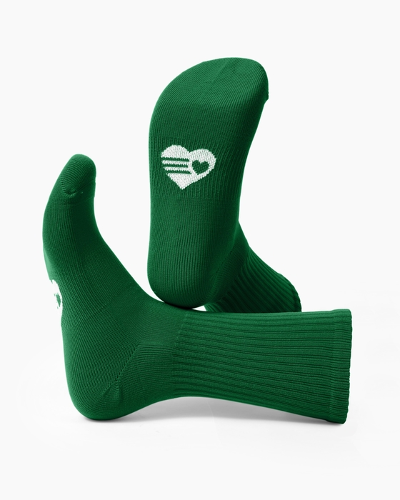 1552 Sport Ribbed Crew Socks Emerald